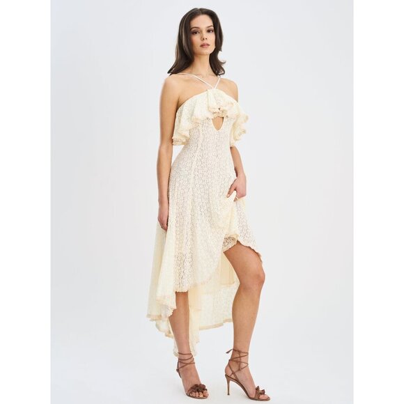 Idra Lace  Halter Crochet Midi Dress - Picture 11 of 16